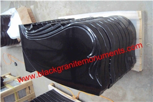 China Absolute Black Polished Monument & Tombstone, China Shanxi Black Polished Monument & Tombstone, China Absolute Black Polished Memorials & Headstones