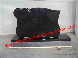 China Absolute Black Polished Monument & Tombstone, China Shanxi Black Polished Monument & Tombstone, China Absolute Black Polished Memorials & Headstones, Us Style