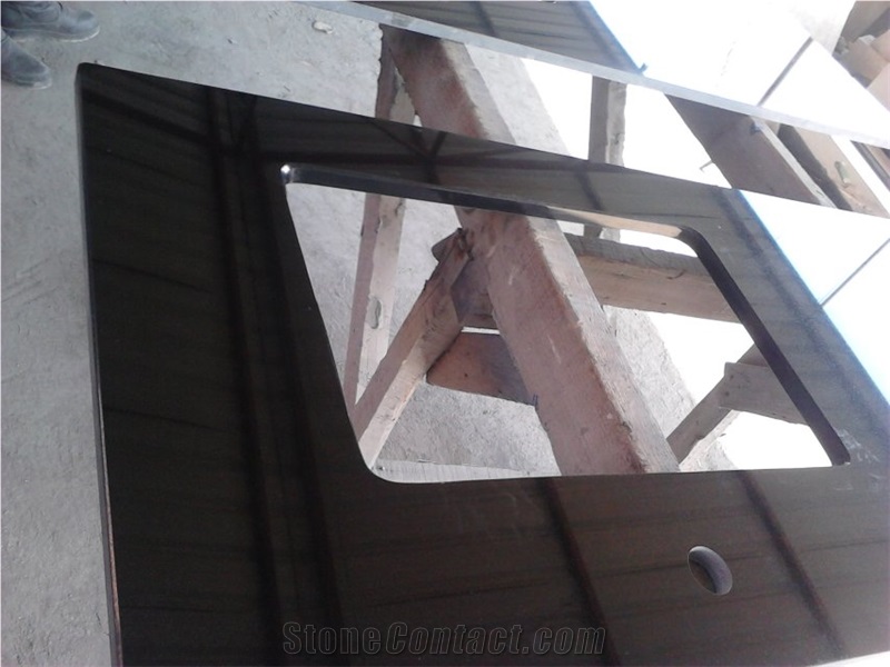 China Shanxi Black Granite Countertop, Kitchtop, Worktop, Bar Top,Table Top