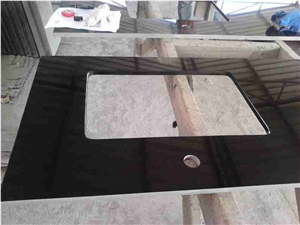 China Shanxi Black Granite Countertop Polished, China Shanxi Black Gratnie Worktop Polished, China Absolute Black Kitchtop