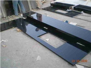 China Shanxi Black Granite Countertop Polished, China Shanxi Black Gratnie Worktop Polished, China Absolute Black Kitchtop