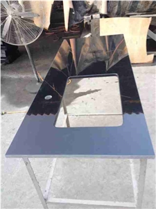 China Shanxi Black Granite Countertop Polished, China Shanxi Black Gratnie Worktop Polished, China Absolute Black Kitchtop