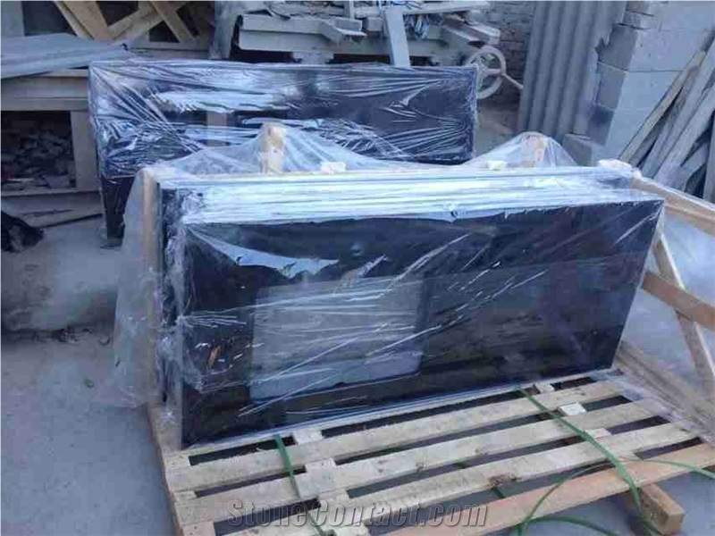 China Shanxi Black Granite Countertop Polished, China Shanxi Black Gratnie Worktop Polished, China Absolute Black Kitchtop