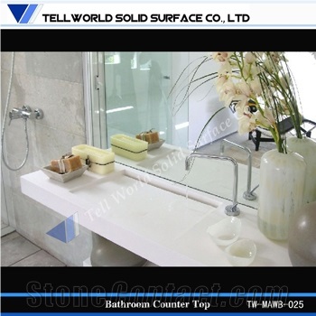 Artifical Solid Surface Bathroom Countertops and Sinks