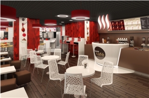 Cafe Shop New Design Bar Counter,Solid Surface Table Tops,Artificial Marble Bar Reception Counter