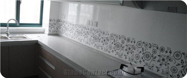 A New Surface Application Meterial for Countertops/Kitchen Tops,China Engineered Quartz Stone Slab Size 3200*1600 or 3000*1400,Widely Used in Kitchen, Bathroom, Bar, School, Hospital Projects