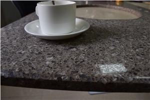 Bathroom Quartz Countertops with Built in Sinks