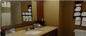 Beautiful and Durable Quartz Bath Vanity Countertop Easy-To-Clean and Resistant to Stains,Heat and Scratches