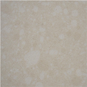 Beige Man-Made Quartz Stone Slabs and Tiles with High Hardness and High Compression Strength