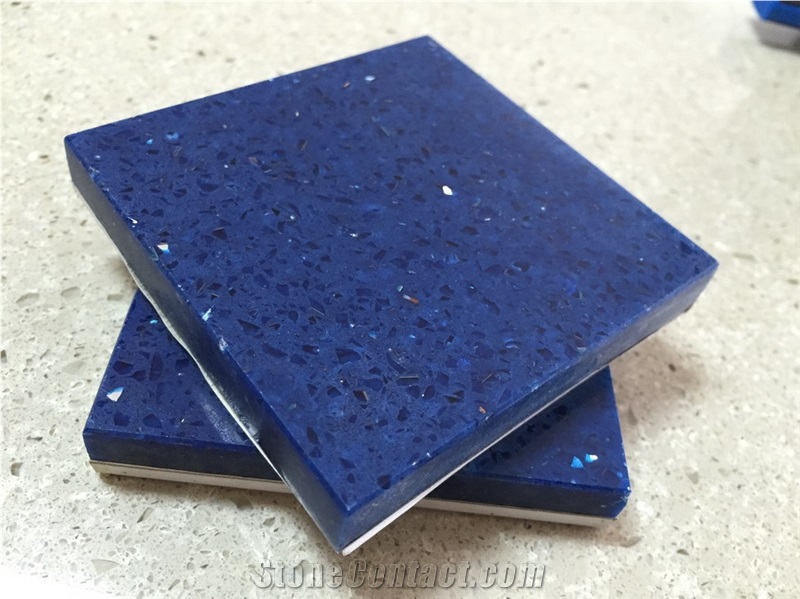 Blue Quartz Stone Slab and Tile-Resistant to Scratch, Stain, Chemicals, Acid and Alkali