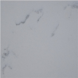 Carrara White Quartz Stone with Dark Marble Veins Suitable for Kitchen Island Tops, Hotel Desk Tops and Bathroom Vanity Tops with Its Purity