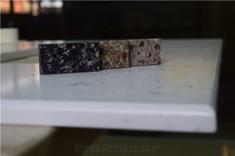 Cut to Size Quartz for Multifamily,Hospitality Projects Bathroom Vanity Tops Bathroom Solid Surface