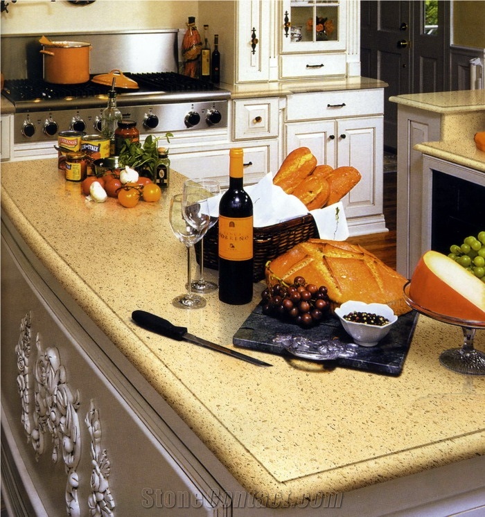 Multiple Colors Engineered Quartz Stone Panel and Slab Of Stain Resistance