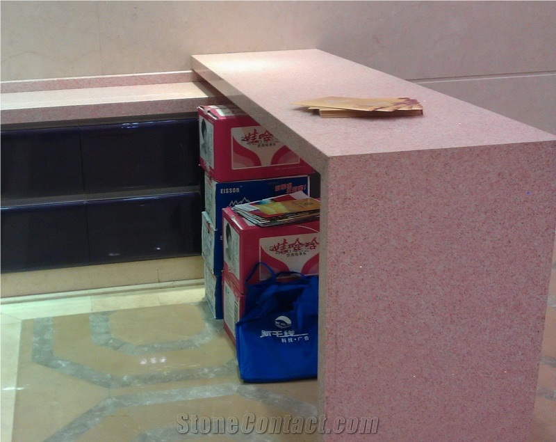 Pink Quartz Stone/Quartz Slabs/Quartz Tiles/Engineered Stone/Artificial Quartz Stone/Pink Quartz for Countertops with Non-Porous and Resistant to Chemical/Stain/Scratch/Heat/Bacteria