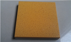 Sparkle Yellow Engineered Quartz Stone Tiles and Slabs for Commercial Mall and Airport