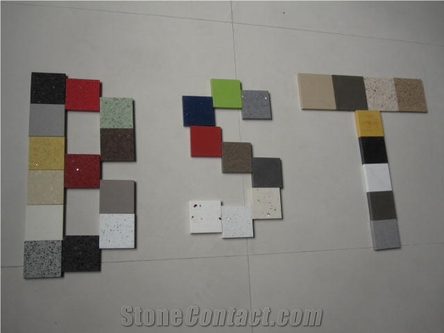 Sparkle Yellow Engineered Quartz Stone Tiles and Slabs for Commercial Mall and Airport