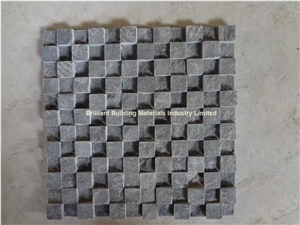 Black Limestone Mosaic Split Uniform High-Low Design