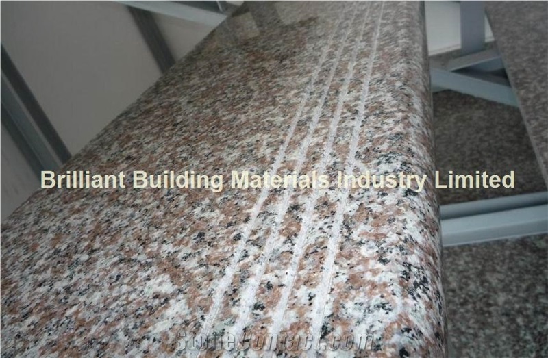 G664 Granite Stair Treads Full Bullnose Edge
