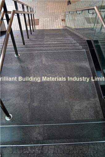 Otta Quartzite Stairs(Tread/Raiser), Black Norway Quartzite Stairs, Steps