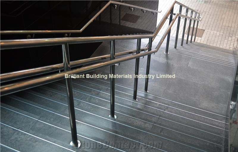 Otta Quartzite Stairs(Tread/Raiser), Black Norway Quartzite Stairs, Steps