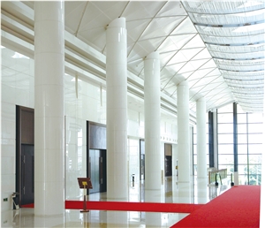 Exhibition Stand Decoration Column Pillar, White Quartz Column