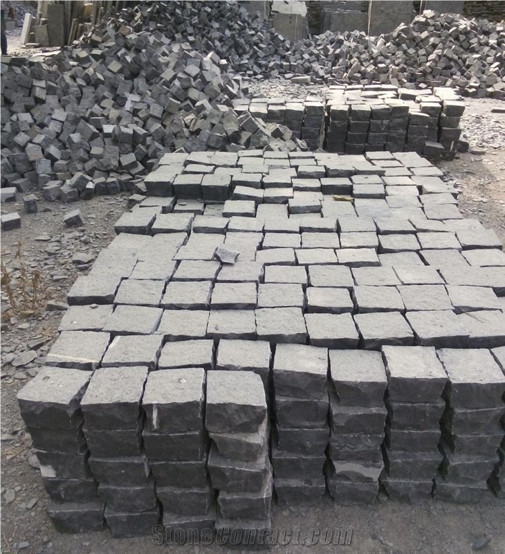 Owl Black Limestone,Kota Black Limestone, Black Cubes Stone & Pavers