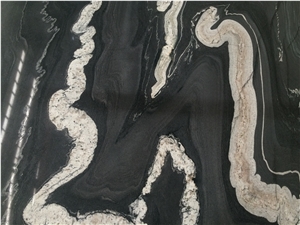 Astrus Black Granite Slab, Brazil Black Granite