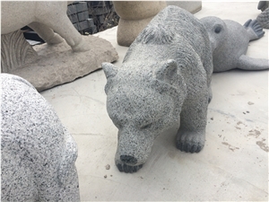 Bear Stone Statue, China Pearl Black Granite Statues Bear Stone Statue, China Pearl Black Granite Statues