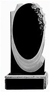 Black Granite Headstone with Carving, Shanxi Black Granite Monument & Tombstone