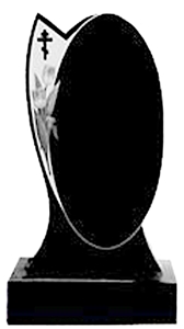 Black Granite Headstone with Carving, Shanxi Black Granite Monument & Tombstone