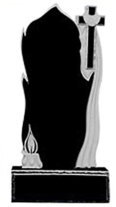 Black Granite Headstone with Carving, Shanxi Black Granite Monument & Tombstone