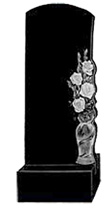 Black Granite Headstone with Carving, Shanxi Black Granite Monument & Tombstone
