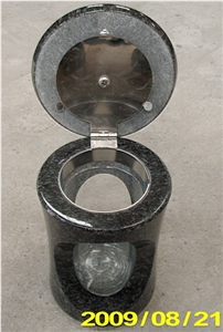Black Impala Granite Monumental Vase