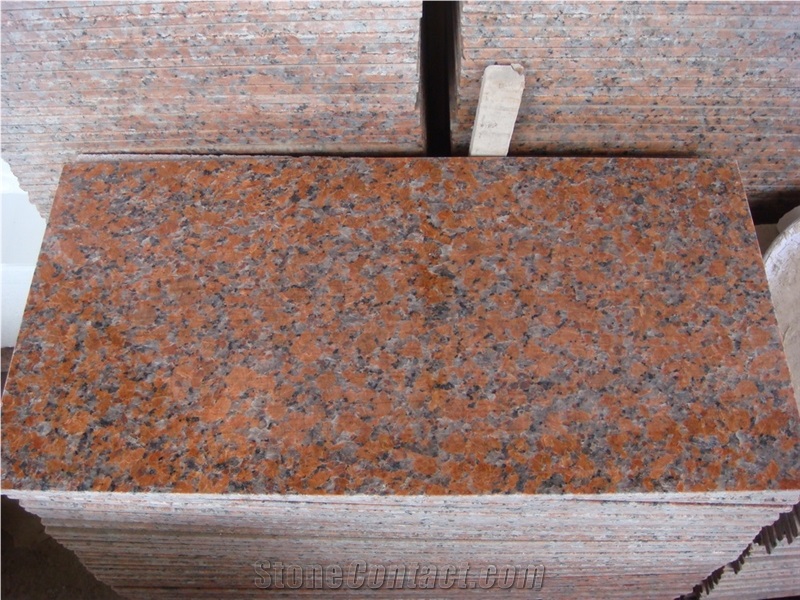 Dark Rideau Red Granite Tile, Canada Red Granite