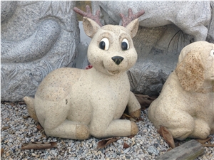 Deer Stone Statue, G682 Yellow Granite Statues