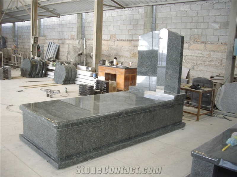 G654 Granite Spanish Style Tombstone & Monument
