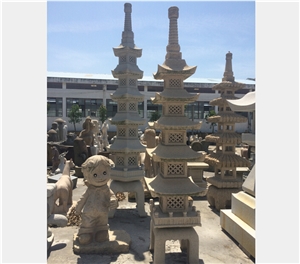 G682 Rustic Granite Lantern,Garden Larntern, G614 Grey Granite Lanterns