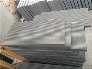 G684 Black Basalt Grooved Tile for Pool Pavers