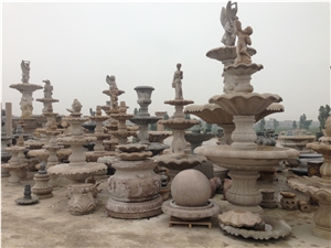 Garden Fountain,Granite Fountain,Water Feature, G682 Yellow Granite Garden Fountains