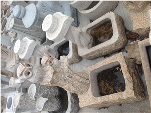 Garden Granite Birdbath, G682 Yellow Granite Garden