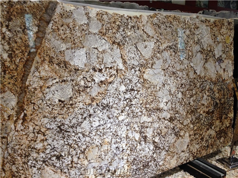 Golden Silver Granite Slab