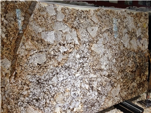 Golden Silver Granite Slab