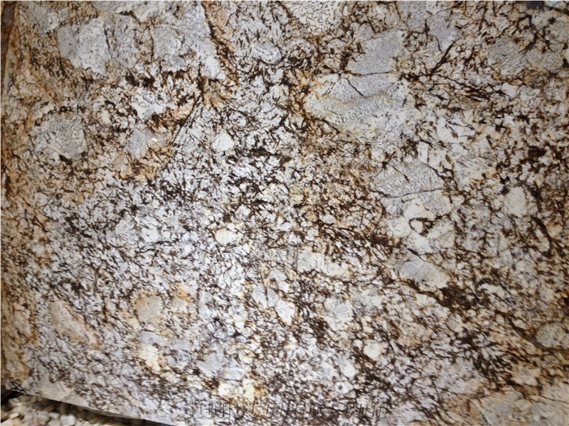 Golden Silver Granite Slab