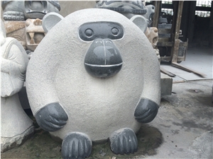 Gorilla Cartoon Stone Statue,G654 Grey Granite Animal Statue Gorilla Cartoon Stone Statue,G654 Grey Granite Animal Statue