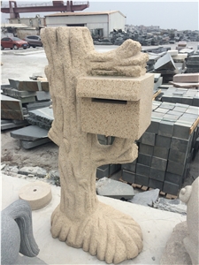 Granite Stone Mailbox,Granite Mailbox,Garden Post Box,Outdoor Mailbox