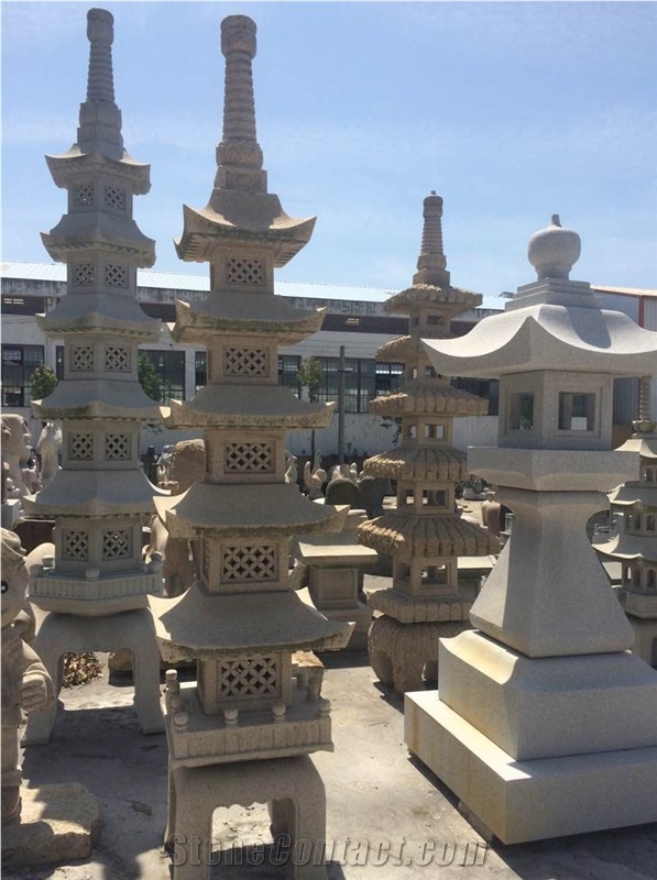 High Stone Lantern, G603 Grey Granite Lanterns