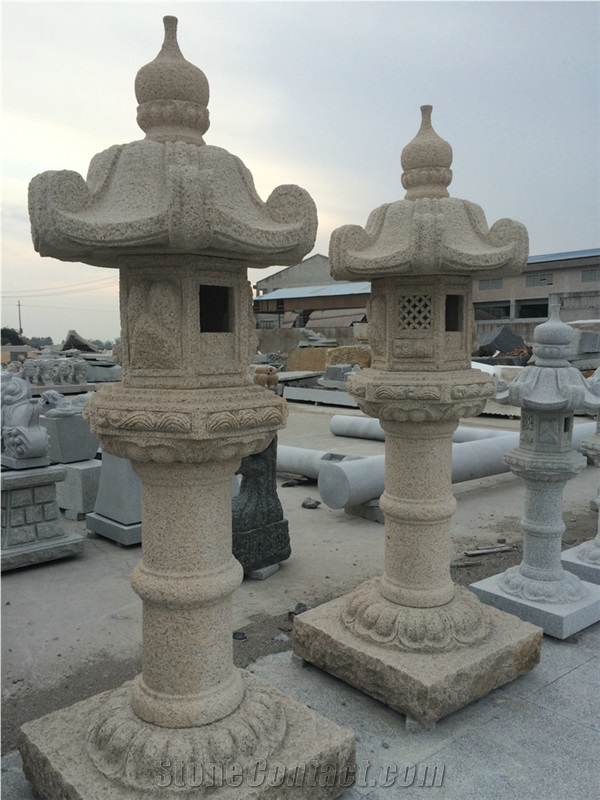 Japanese Garden Lantern,G682 Yellow Granite Lantern