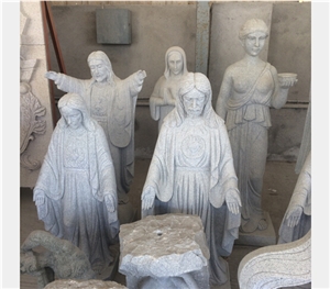 Jesus Granite Statue,Granite Stone Sculpture, G603 Grey Granite Statues