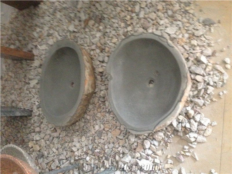 Natural Stone Basin,Water Bowl, G684 Black Basalt Sinks & Basins