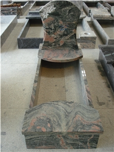 Polish Style Tombstone & Monument, China Multicolor Red Granite Monument & Tombstone